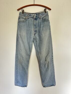 RE/DONE x Levi’s 501 Distressed Jeans Women’s 27x31 Light Wash USA Made